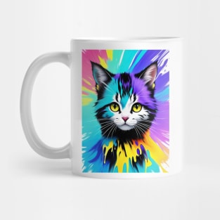 Cute Kitten Splash Painting Mug